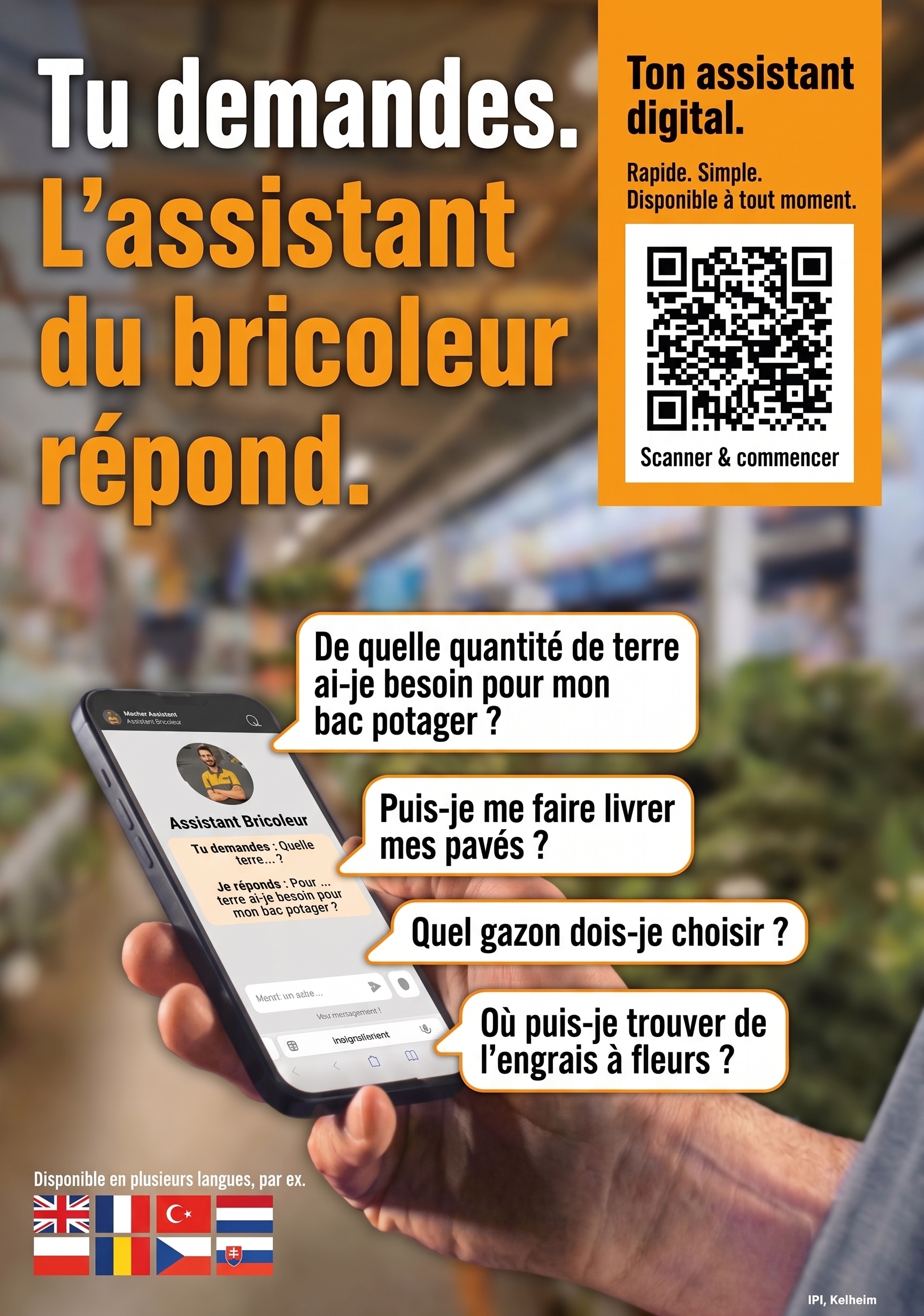 Un conseiller produit IA via QR code